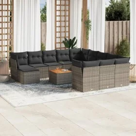 Garden sofa set with cushions 13 pieces gray synthetic rattan by , Garden sets - Ref: Foro24-3256319, Price: 789,02 €, Discou...