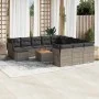 Garden sofa set with cushions 13 pieces gray synthetic rattan by , Garden sets - Ref: Foro24-3256319, Price: 789,02 €, Discou...
