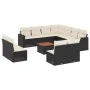 Garden sofa set 12 pieces with black synthetic rattan cushions by , Garden sets - Ref: Foro24-3256511, Price: 649,43 €, Disco...