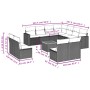 Gartensofa-Set 12-teilig mit schwarzen synthetischen Rattankissen von , Gartensets - Ref: Foro24-3256511, Preis: 658,41 €, Ra...