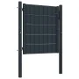 Puerta de valla de PVC y acero gris antracita 100x101 cm de vidaXL, Puertas de jardín - Ref: Foro24-145233, Precio: 195,62 €,...