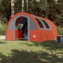 Tienda de camping con túnel 4 personas impermeable gris naranja