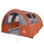 Tienda de camping con túnel 4 personas impermeable gris naranja