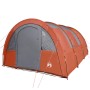 Tienda de camping con túnel 4 personas impermeable gris naranja