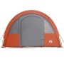 Tienda de camping con túnel 4 personas impermeable gris naranja