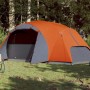 Tienda familiar Crossvent 8 personas impermeable gris y naranja