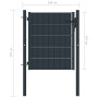 Anthrazitgraues Zauntor aus PVC und Stahl, 100 x 101 cm von vidaXL, Gartentore - Ref: Foro24-145233, Preis: 199,46 €, Rabatt: %