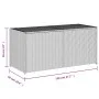 Graue Garten-Aufbewahrungsbox aus synthetischem Rattan, 283 l von , Aufbewahrungsboxen für den Außenbereich - Ref: Foro24-365...