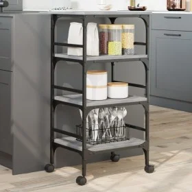Sonoma gray engineered wood kitchen cart 45x35x89.5 cm by , Kitchen and dining carts - Ref: Foro24-842329, Price: 57,12 €, Di...