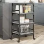 Sonoma gray engineered wood kitchen cart 45x35x89.5 cm by , Kitchen and dining carts - Ref: Foro24-842329, Price: 57,12 €, Di...