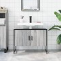 Armario lavabo baño madera ingeniería gris Sonoma 80x33x60 cm de , Tocadores - Ref: Foro24-842464, Precio: 56,45 €