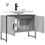 Sonoma grauer Waschbeckenunterschrank aus Holzwerkstoff, 80 x 33 x 60 cm von , Schminktische - Ref: Foro24-842464, Preis: 55,...