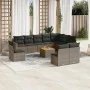 11-piece garden sofa set and gray synthetic rattan cushions by , Garden sets - Ref: Foro24-3224177, Price: 614,17 €, Discount: %