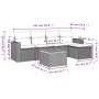 Garden sofa set with cushions 6 pieces beige synthetic rattan by , Garden sets - Ref: Foro24-3224098, Price: 376,19 €, Discou...