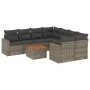 9-piece garden furniture set and gray synthetic rattan cushions by , Garden sets - Ref: Foro24-3224051, Price: 526,56 €, Disc...