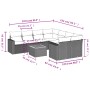 9-teiliges Gartenmöbel-Set und graue synthetische Rattankissen von , Gartensets - Ref: Foro24-3224051, Preis: 529,59 €, Rabat...