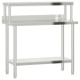 Kitchen work table with stainless steel shelf 110x55x120cm by , Restoration - Ref: Foro24-3208900, Price: 247,34 €, Discount: %