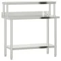 Kitchen work table with stainless steel shelf 110x55x120cm by , Restoration - Ref: Foro24-3208900, Price: 242,61 €, Discount: %