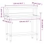 Kitchen work table with stainless steel shelf 110x55x120cm by , Restoration - Ref: Foro24-3208900, Price: 242,61 €, Discount: %