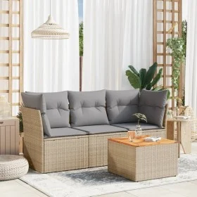 Garden sofa set with cushions 4 pieces beige synthetic rattan by , Garden sets - Ref: Foro24-3223469, Price: 231,62 €, Discou...
