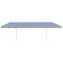 Automatische Markise LED-Windsensor blau und weiß 6x3 m von , Markisen - Ref: Foro24-3070011, Preis: 987,25 €, Rabatt: %