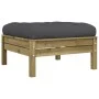 Garden stool with impregnated pine wood cushion by , Modular outdoor sofas - Ref: Foro24-838168, Price: 80,63 €, Discount: %