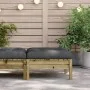 Garden stool with impregnated pine wood cushion by , Modular outdoor sofas - Ref: Foro24-838168, Price: 80,63 €, Discount: %