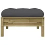 Garden stool with impregnated pine wood cushion by , Modular outdoor sofas - Ref: Foro24-838168, Price: 80,63 €, Discount: %