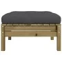 Garden stool with impregnated pine wood cushion by , Modular outdoor sofas - Ref: Foro24-838168, Price: 80,63 €, Discount: %