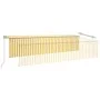 Toldo retráctil manual con persiana amarillo y blanco 6x3 m de , Toldos - Ref: Foro24-3069478, Precio: 501,06 €, Descuento: %
