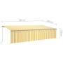 Manual retractable awning with yellow and white blinds 6x3 m by , Awnings - Ref: Foro24-3069478, Price: 438,31 €, Discount: %
