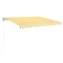 Automatic awning LED wind sensor yellow white 400x350cm by , Awnings - Ref: Foro24-3068993, Price: 596,18 €, Discount: %