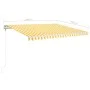 Automatic awning LED wind sensor yellow white 400x350cm by , Awnings - Ref: Foro24-3068993, Price: 596,18 €, Discount: %