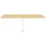 Automatische Markise LED-Windsensor gelb weiß 600x300cm von , Markisen - Ref: Foro24-3069613, Preis: 896,67 €, Rabatt: %