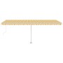 Automatische Markise LED-Windsensor gelb weiß 600x300cm von , Markisen - Ref: Foro24-3069613, Preis: 989,71 €, Rabatt: %
