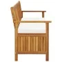 Storage bench with solid acacia wood cushion 170 cm by vidaXL, garden benches - Ref: Foro24-45912, Price: 317,55 €, Discount: %