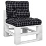 Kissen für Palettensofa 2 Stück schwarz karierter Stoff von , Kissen für Stühle und Sofas - Ref: Foro24-360683, Preis: 53,45 ...