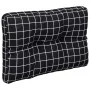 Cushions for pallet sofa 2 pieces black checkered fabric by , Cushions for chairs and sofas - Ref: Foro24-360683, Price: 52,5...