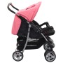 Silla de paseo para gemelos de acero rosa y negro de , Cochecitos de bebé - Ref: Foro24-10155, Precio: 195,92 €, Descuento: %