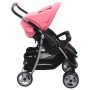 Silla de paseo para gemelos de acero rosa y negro de , Cochecitos de bebé - Ref: Foro24-10155, Precio: 195,92 €, Descuento: %