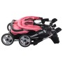 Silla de paseo para gemelos de acero rosa y negro de , Cochecitos de bebé - Ref: Foro24-10155, Precio: 195,92 €, Descuento: %