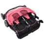 Silla de paseo para gemelos de acero rosa y negro de , Cochecitos de bebé - Ref: Foro24-10155, Precio: 195,92 €, Descuento: %