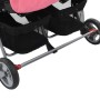 Silla de paseo para gemelos de acero rosa y negro de , Cochecitos de bebé - Ref: Foro24-10155, Precio: 195,92 €, Descuento: %