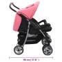 Silla de paseo para gemelos de acero rosa y negro de , Cochecitos de bebé - Ref: Foro24-10155, Precio: 195,92 €, Descuento: %