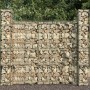 Gabionenwandkörbe 3 Stück verzinkter Stahl 25x25x197cm von vidaXL, Zaunpaneele - Ref: Foro24-145088, Preis: 81,11 €, Rabatt: %