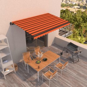 Orange und braune manuell einziehbare Markise 450x350 cm von , Markisen - Ref: Foro24-3069200, Preis: 446,77 €, Rabatt: %