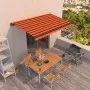 Toldo retráctil manual naranja y marrón 450x350 cm de , Toldos - Ref: Foro24-3069200, Precio: 416,59 €, Descuento: %