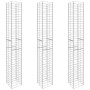 Cestas de muro de gaviones 3 uds acero galvanizado 25x25x197cm de vidaXL, Paneles de vallas - Ref: Foro24-145088, Precio: 81,...