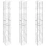 Cestas de muro de gaviones 3 uds acero galvanizado 25x25x197cm de vidaXL, Paneles de vallas - Ref: Foro24-145088, Precio: 76,...