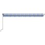 Blau-weiße manuell einziehbare Markise 500x350 cm von , Markisen - Ref: Foro24-3069216, Preis: 411,70 €, Rabatt: %
